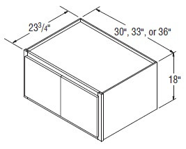 Aristokraft Cabinetry All Plywood Series Durham PureStyle Refrigerator Wall Cabinet RW3318B